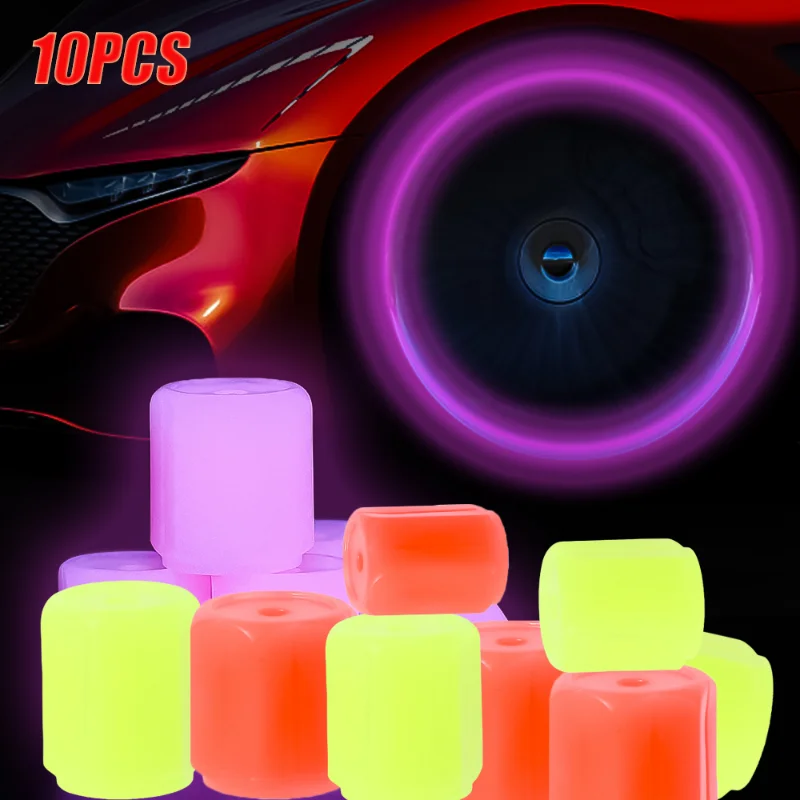 

Luminous Glowing Car Wheel Tire Valves Cap Auto Tire Stem Covers Protective Decoration Parts Car Accessories