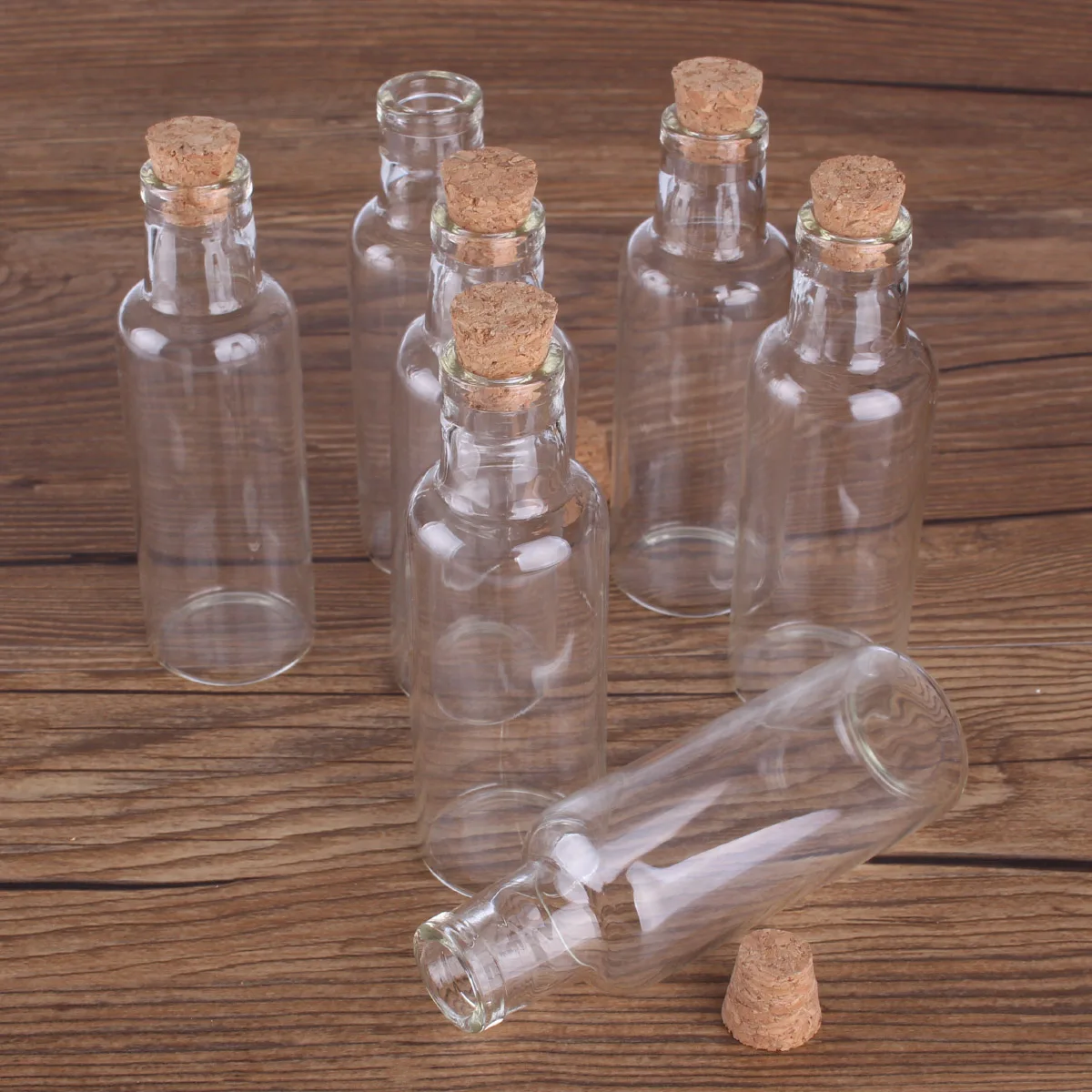 20pcs 35ml size 30*90*11mm Transparent Glass Wishing Bottles with Cork Stopper Empty Spice Jars Vials Christmas Wedding gift 4