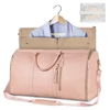 1pc Foldable Women's Travel Convenient Carry-on Clothing Bag Large PU Leather Duffel Bag Women's Business Travel Bag 1