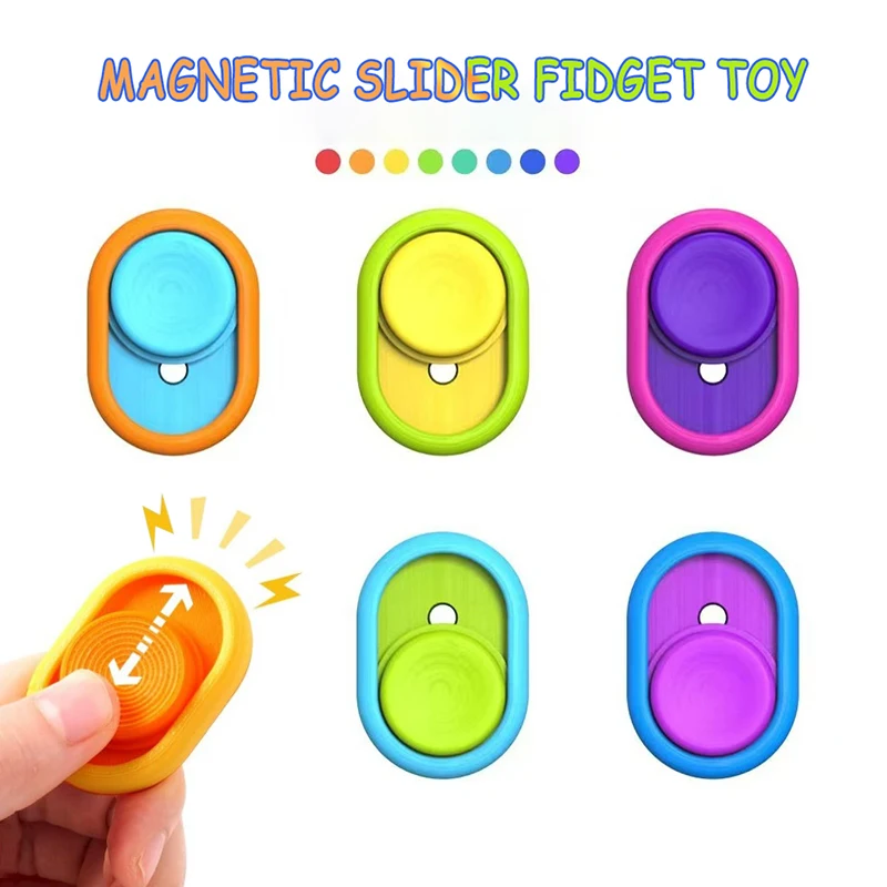 Magnetic 3D Printed Fidget Slider for Stress and Anxiety Relief