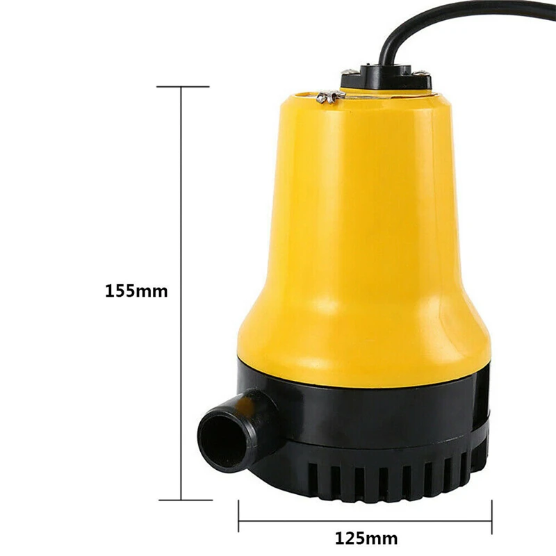 DC 12V/24V Marine Water Bilge Pump 4500L/H 5m