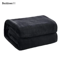 Solid Color Winter Fuzzy Flannel Blanket Fluffy Warm Soft Sofa Cover Bedspread Blue Black Coral Fleece Plush Blankets For Beds 1