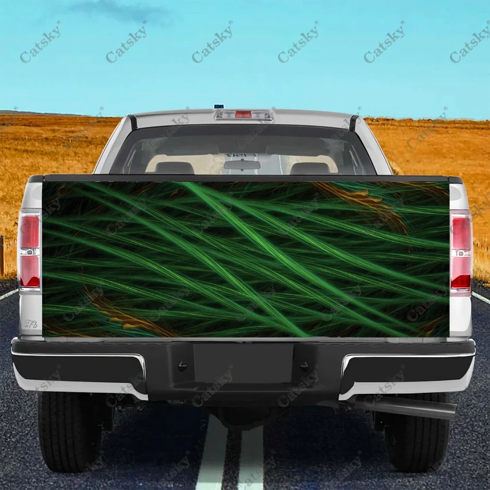 

Абстрактно-зеленые наклейки на грузовик, наклейка на заднюю дверь грузовика, наклейки на бампер, графика для автомобилей, грузовиков, внедорожников