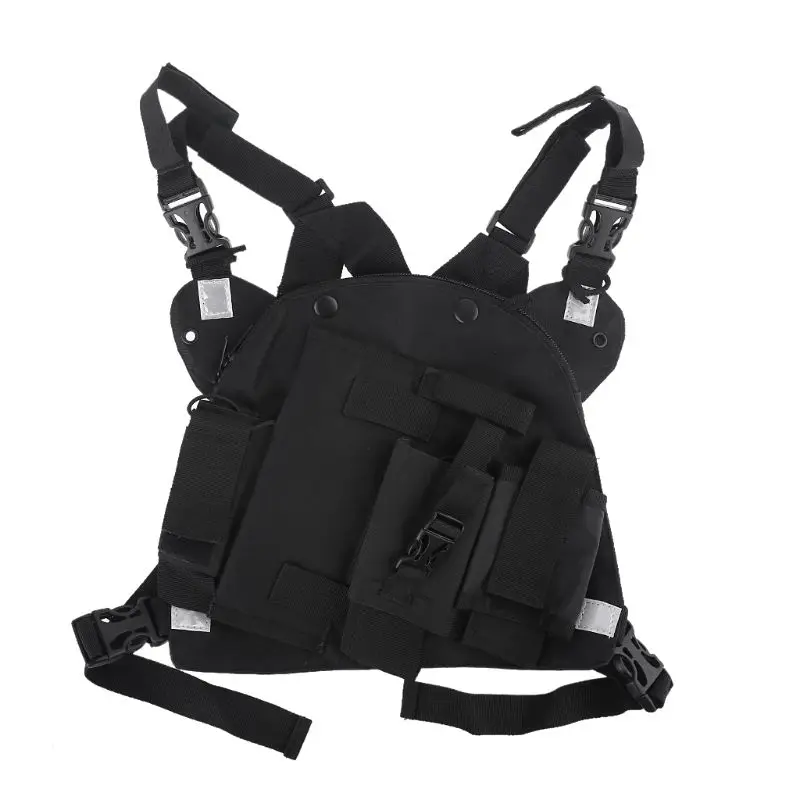 Dropship Double Radio Shoulder Holster Chest Harness Holder for Baofeng UV-5R UV-82 UV-9R PLUS Walkie Talkie Rescue Essentials