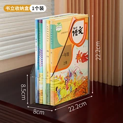 Sleek Clear Plastic Vertical File Organizer (22.2x8x22.2cm)
