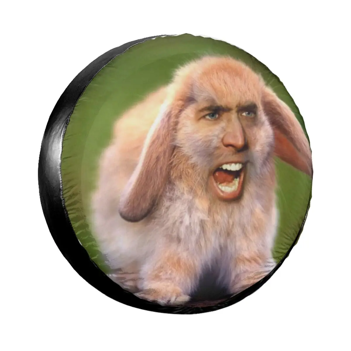 

Nicolas Cage Rabbit Spare Tire Cover Case Bag Pouch for Jeep Pajero Funny Meme Car Wheel Protectors Accessories 14" 15" 16" 17"