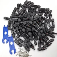 Connecteur solaire PV DC 30A 50A, 100/60/40/20/10 pièces, Kit de connecteurs de panneau Stecker pour câble PV/MC 2.5/4/6/10 mm2 1500VDC 1000VDC 5