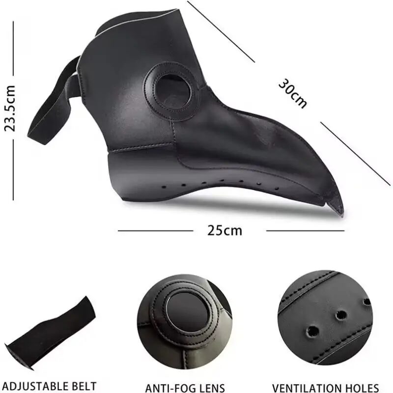 Plague Doctor Mask Latex Cosplay Props