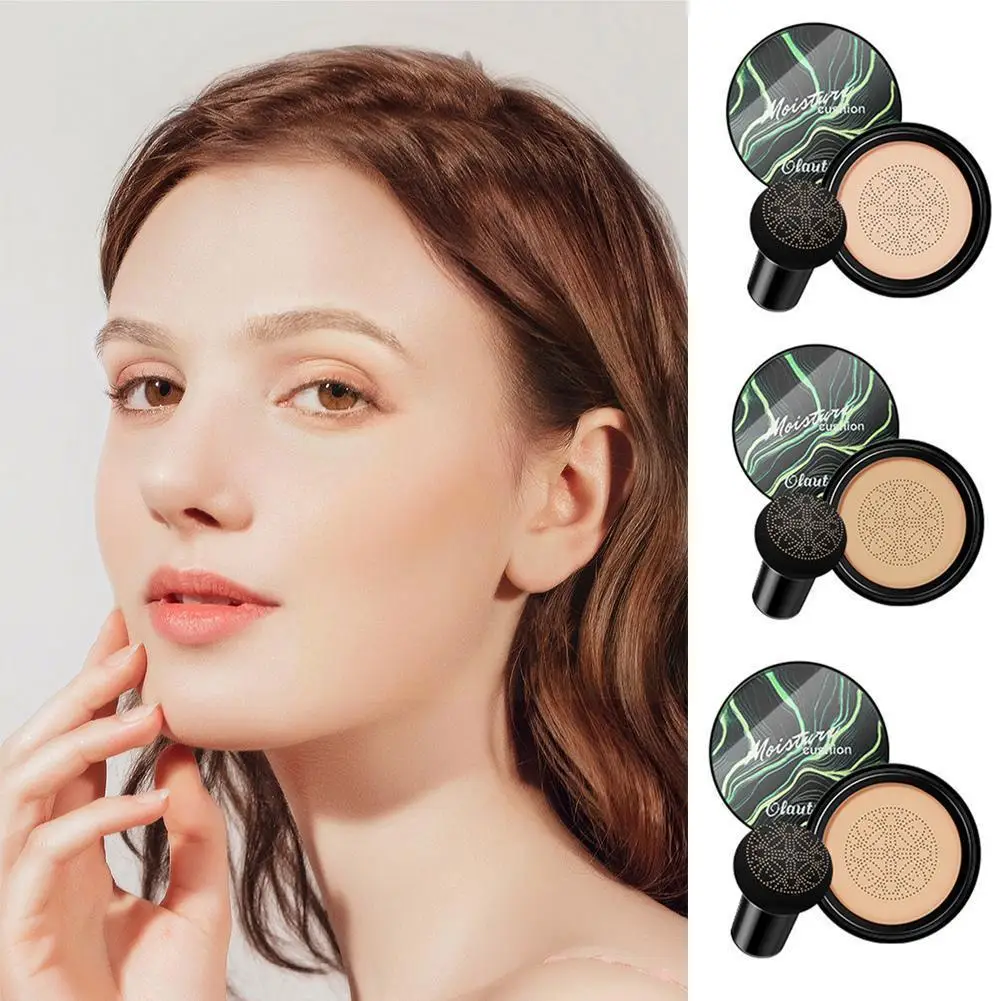 

New Mushroom Head Air Cushion CC Cream Foundation Concealer Natural Long-lasting BB Makeu Coverage Isolation Cream Makeup B K2R3