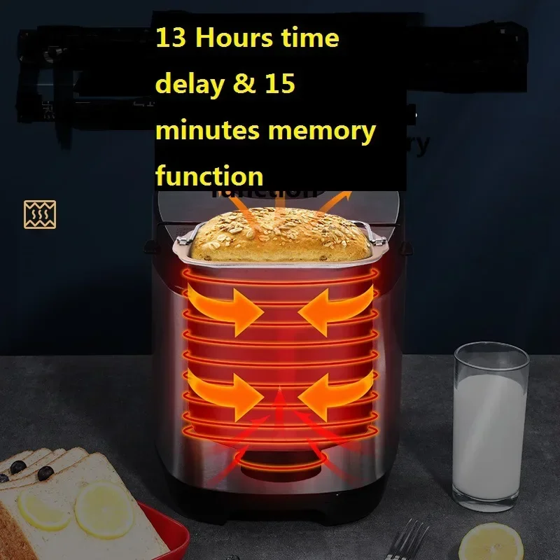 2.0lb Stainless Steel Electric Small Bread Maker Machine Automatic Bread Maker For Home