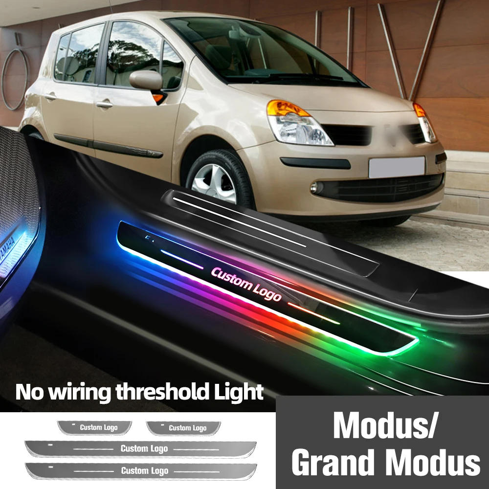 

Для Renault Modus Grand Modus 2004-2013 2012, автомобильная светодиодная лампа с индивидуальным логотипом, приветственный порог, аксессуары
