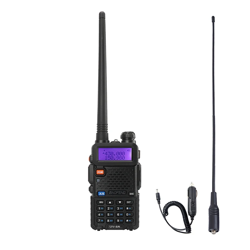 long distance walkie talkie 2Pcs Dual Band Two Way Radio BAOFENG UV 5R Walkie Talkie 5W 128CH UHF&VHF 136-174MHZ&400-520MHZ Ham Radios wifi walkie talkie Walkie Talkie