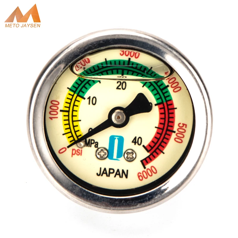 Pump Valve Scuba Manometer 40mm High Pressure Gauge for Air Compressor Hand Pump Refilling M10x1 1.5 Inch Oil Filled Shock-proof paintball accessories hand pump airsoft pcp airgun mini 350bar manometer 1 8npt m10 1 gauge