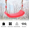 1 PCS Swing Seat Board Plastic Swing Set Easy Install Swing Set With Rope Red Maximum Load 86Kg For Boys Girls Outdoor Garden 2