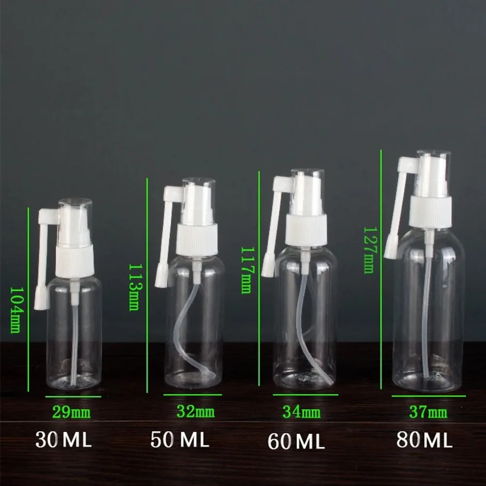 5PCS 10-80ml Clear Roatation Empty Bottle Reflillable Elephant Nose Water Sprayer
