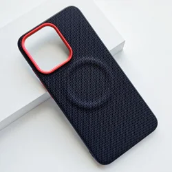 Enhanced Magnetic Ring Case with Red Circle Lens Protector for Oneplus Turbo 6V (Black)