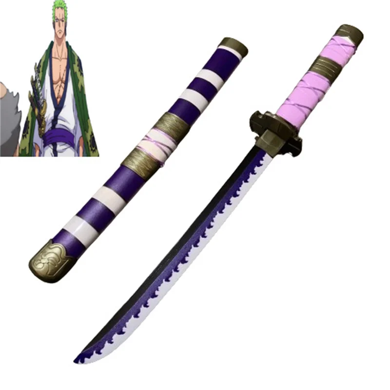 24inch Cosplay Roronoa Zoro Anime Yama Demon Bamboo Katana Sword Role Play Enma 60cm Weapon Model 5