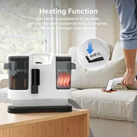 Nettoyeur de tapis Lubluelu V8 à fonction chauffante instantanée, aspiration puissante de 15 Kpa, version améliorée à eau chaude, machines portables de nettoyage de tapis pour taches d'animaux avec outils de nettoyage et auto-nettoyage pour voiture/canapé/tapis/taches 2