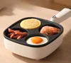 220V Egg Burger Pan Frying Plug-in  Flat Bottomed Machine Commercial  Household Breakfast Pan Four Hole And Three In One Machine 1