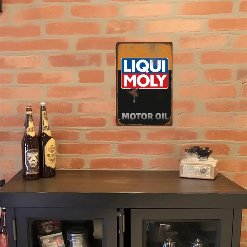 Metal Wall Signs Engine Oil Vintage Tin Poster Decor for Garage Gas Station Man Cave Club Bar Home Room
