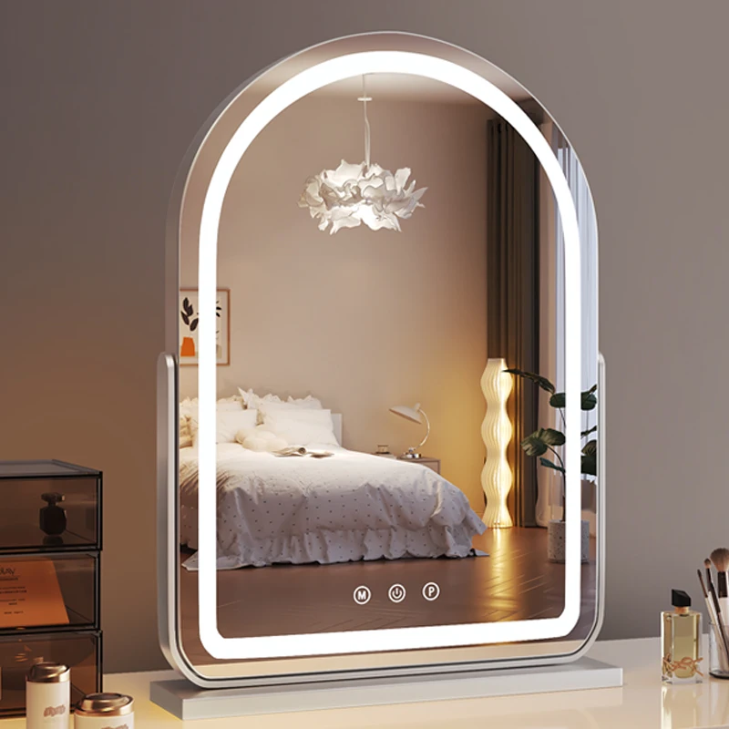 Desktop LED Makeup Mirror with Light Large Bedroom Professional Home Use Fill Light Beauty Internet Famous Make-up Mirror