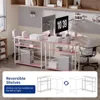 43 Inch L Shaped Computer Desk with Reversible Shelves, Corner Desk for Small Spaces, Home Office & Bedroom 5