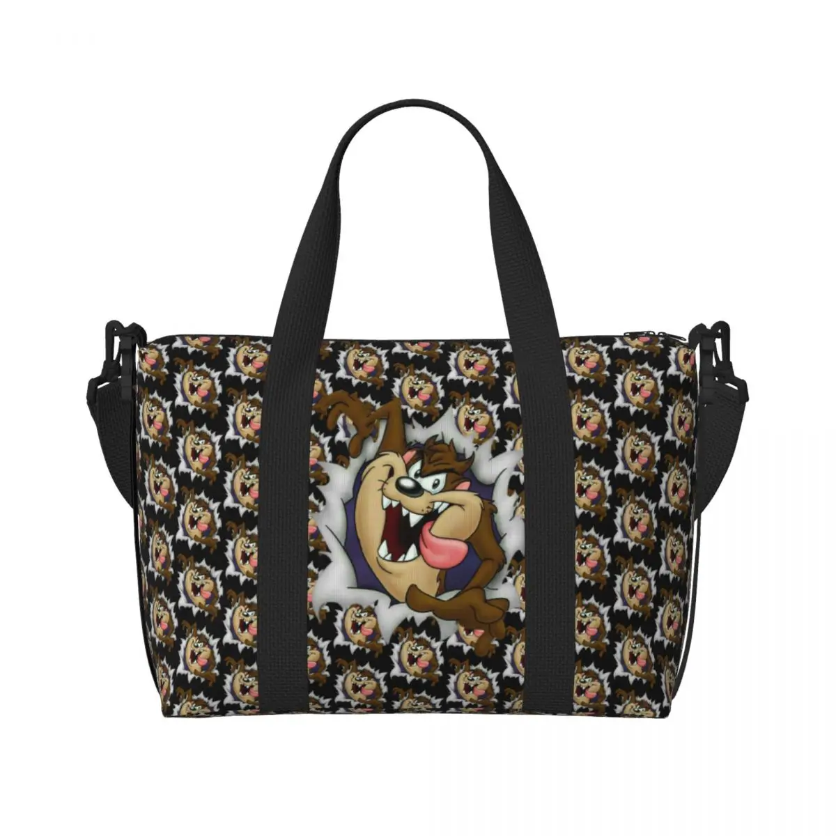 Tasmanian Devils Beach Tote Bag Women Extra Large Gym Carry On Taz Cartoon Comic Travel Shopping Bags travel bags duffel bag