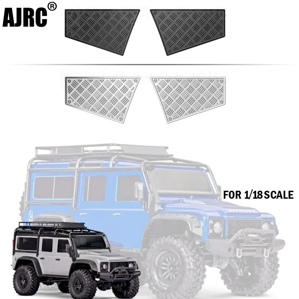 Anti-Rutsch-Dekor platte an der Rückseite des Autos, Edelstahlschalen-Schutz folie für 1/18 Traxxas Trx-4m Verteidiger trx4m