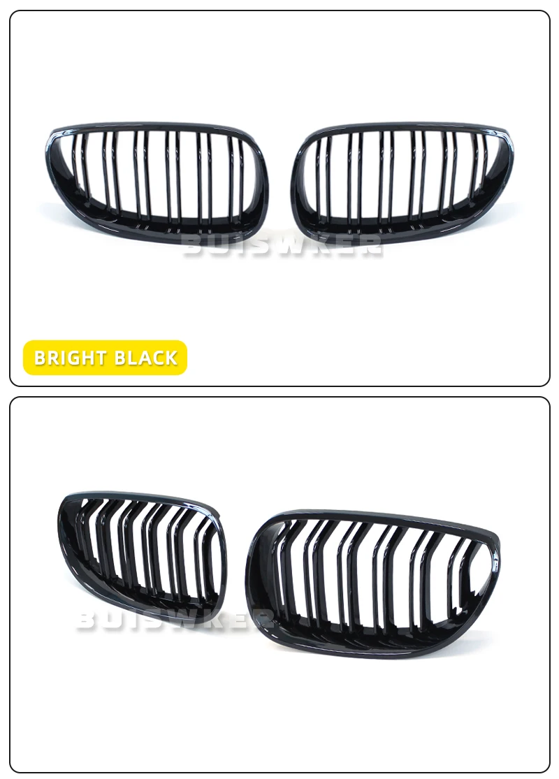 Glossy Black ABS Plastic BMW Grille