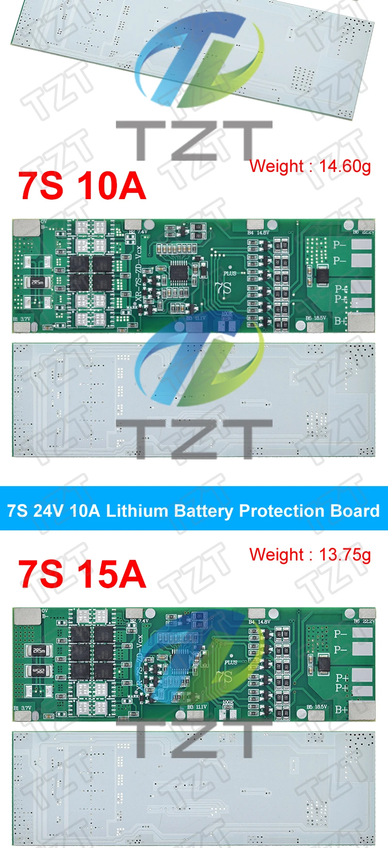BMS 7S 24V 10A 15A 20A 30A Li-Ion 18650 Batterieladeplatine mit Balance-Funktion Kurzschluss-/Temperaturschutzmodul – Detail 10