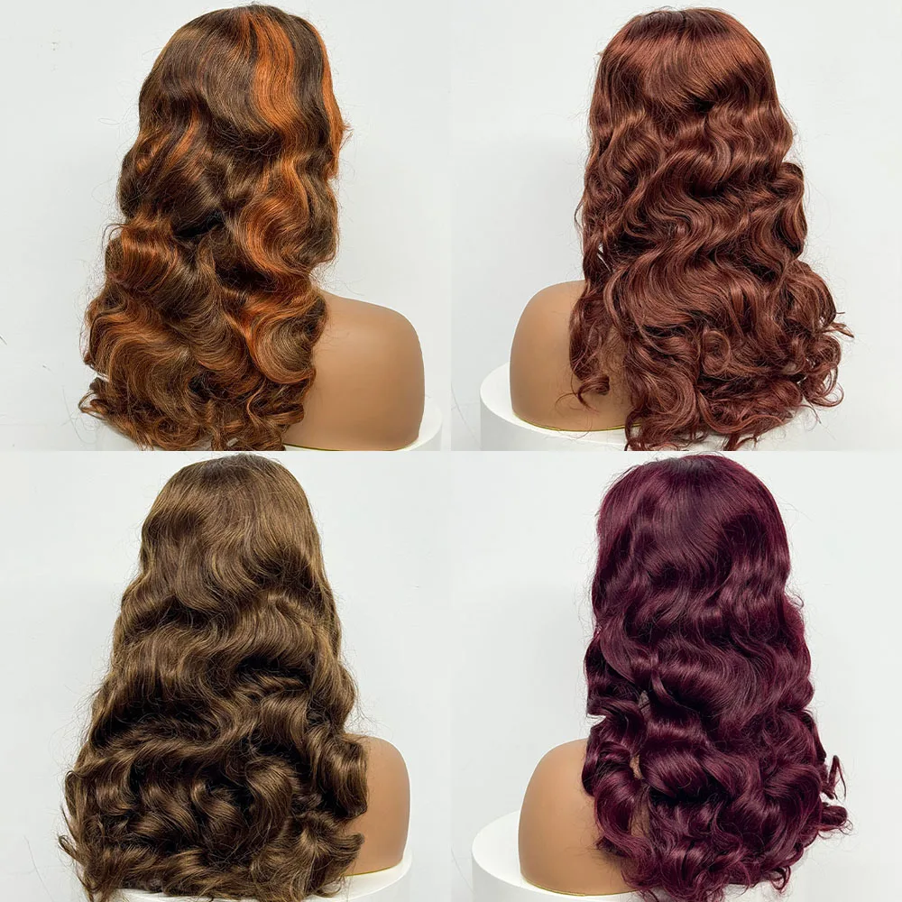 Loose Wave Double Drawn 330% Density 5x5 Lace Closure Human Hair Wigs Body Wave 20inch Transparent Lace Wigs For Black Women