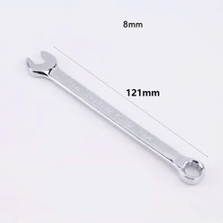 Dual - Purpose Chromium - Vanadium Steel Wrench with Open - End and High - Strength Box Design, 6 - 32mm Adjustable Size (Size - 8mm)