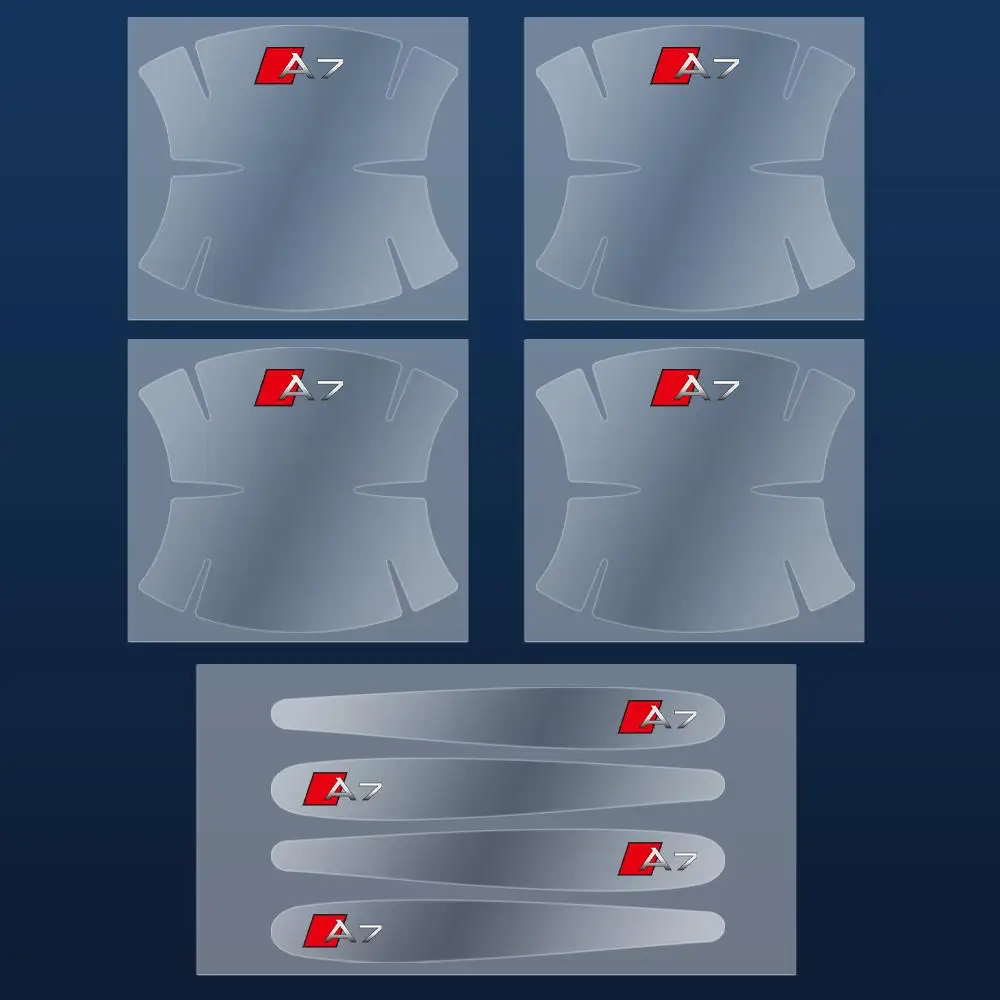 8-Piece Transparent Car Door Handle Anti-Scratch Protector Film Set