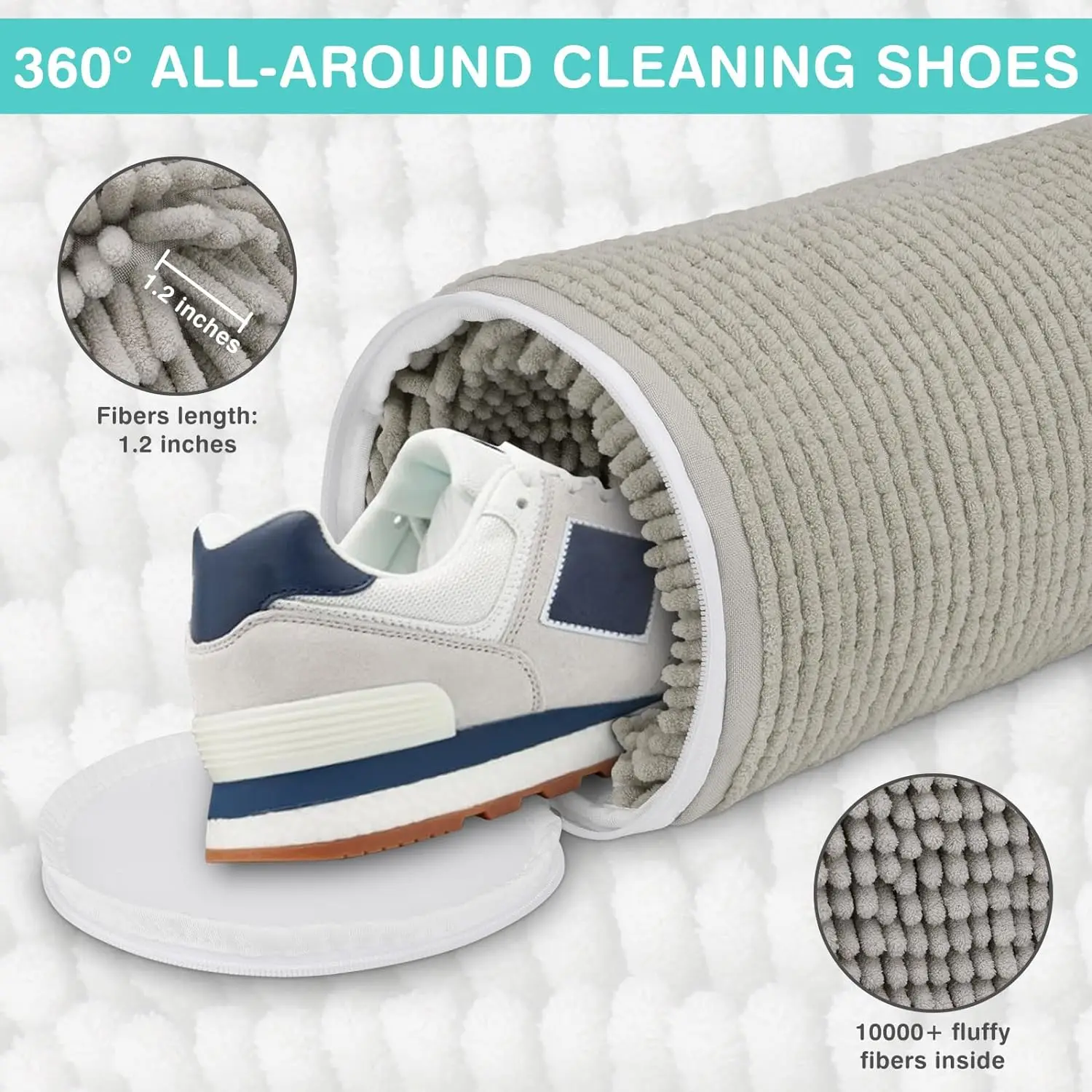 1pc Shoe Wash Bag Keep Shoes Clean Washing Machine Shoe Wash Bag Reusable Durable Zip Cleaning Bag shoe washing bag