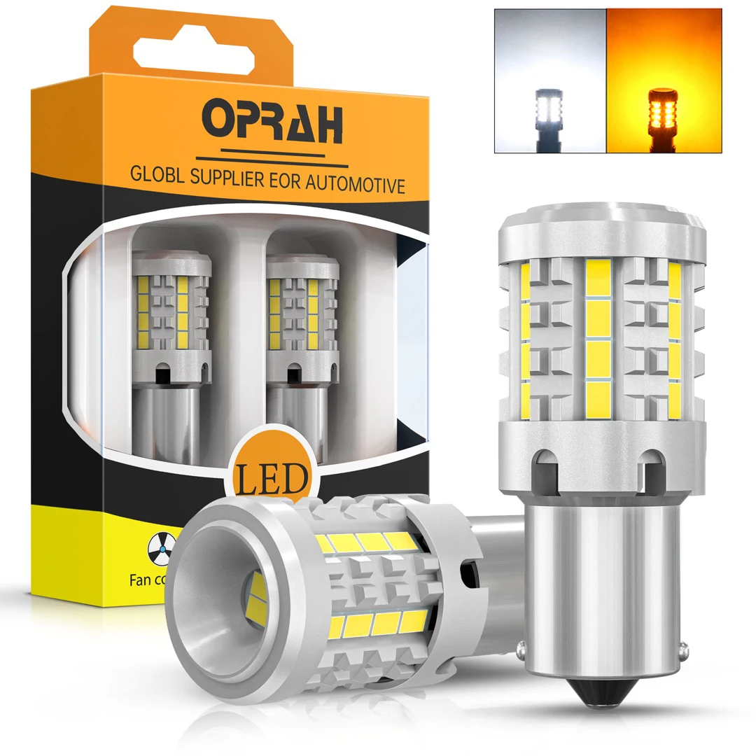 

Oprah High Bright Canbus LED T20 7440 W21W 1156 BA15S BAU15S P21W Light For Car No Error Turn Lamp DRL Day Bulb 12V White Yellow