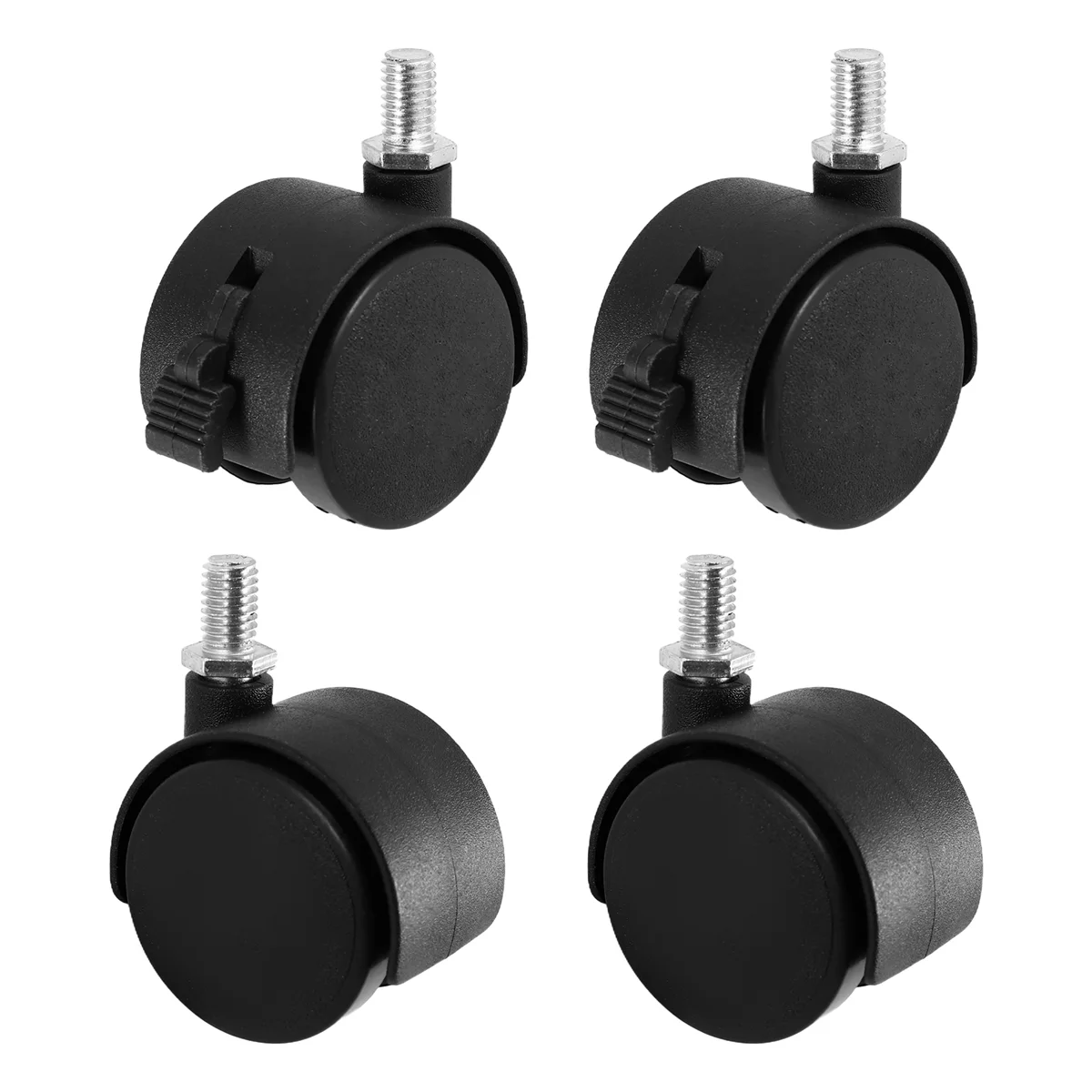 A04I Set of 4 Screw in Caster Wheels - 2 with Lock Function