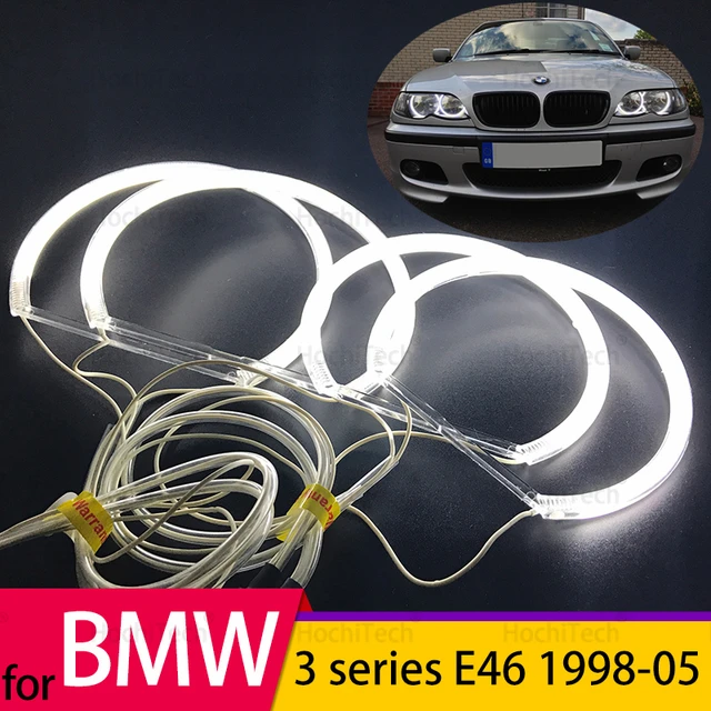 Kit de ojos de ángel CCFL de alta calidad cálido anillo de halo blanco para BMW  E46 3 Series 316i 318i 320d 320i 323i 325i 328i 330i Demon Eye