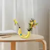 Synthetic Resin Banana Vase Modern Flower Pot Art Crafts Desktop Vase Ornament Tabletop Vase for Flowers Arrangement Home Decor 3