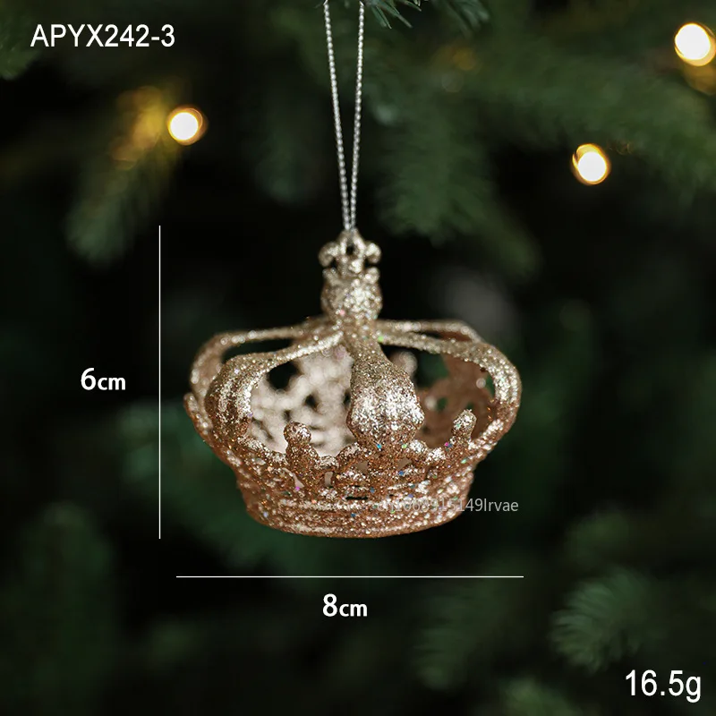 Xmas Tree Decorations Rose Gold Hanging Pendants Powder Hanging Decor Christmas Ornaments 2025 Navidad New Year