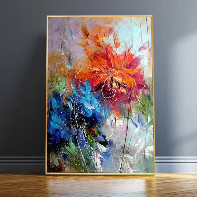 Flowers Oil Painting Hand Painted On Canvas Abstract Decorative Artwork Large Wall Art Creative Handmade Painting For Home Decor