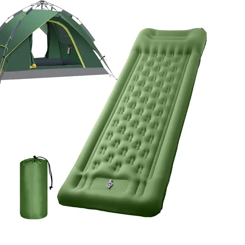 

Self Inflating Camping Mat Inflatable Pad Portable Bed Roll-Up Thickened Mattress Camping Pad With Built-in Pump & Pillow For