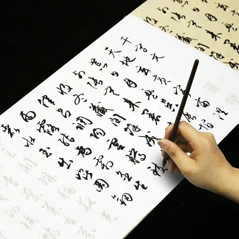 Chinesische Wen Zhengming Pinsel Stift Kalligraphie Copybook Rolling Reis Papier Copybook Erwachsene Running Script Kalligraphie Copybooks – Detail 1