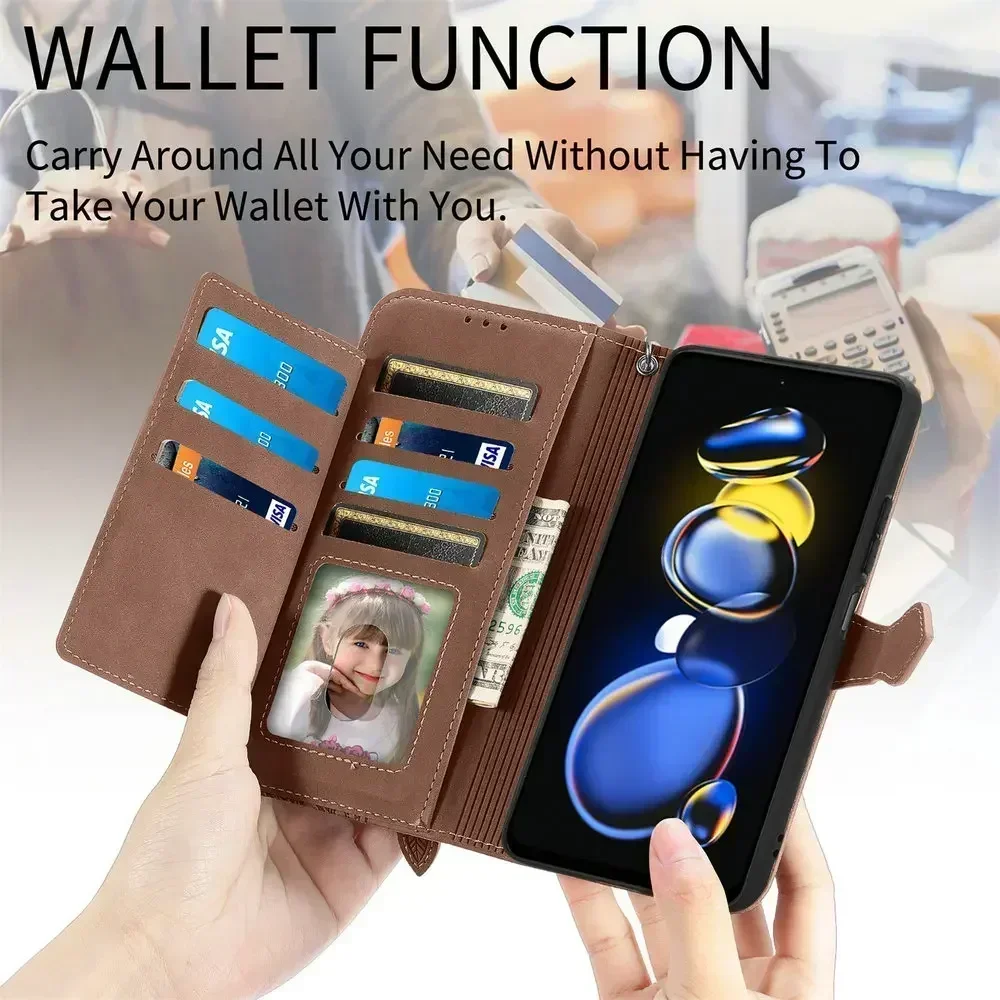 5G Flip Case Zip Wallet Book Etui