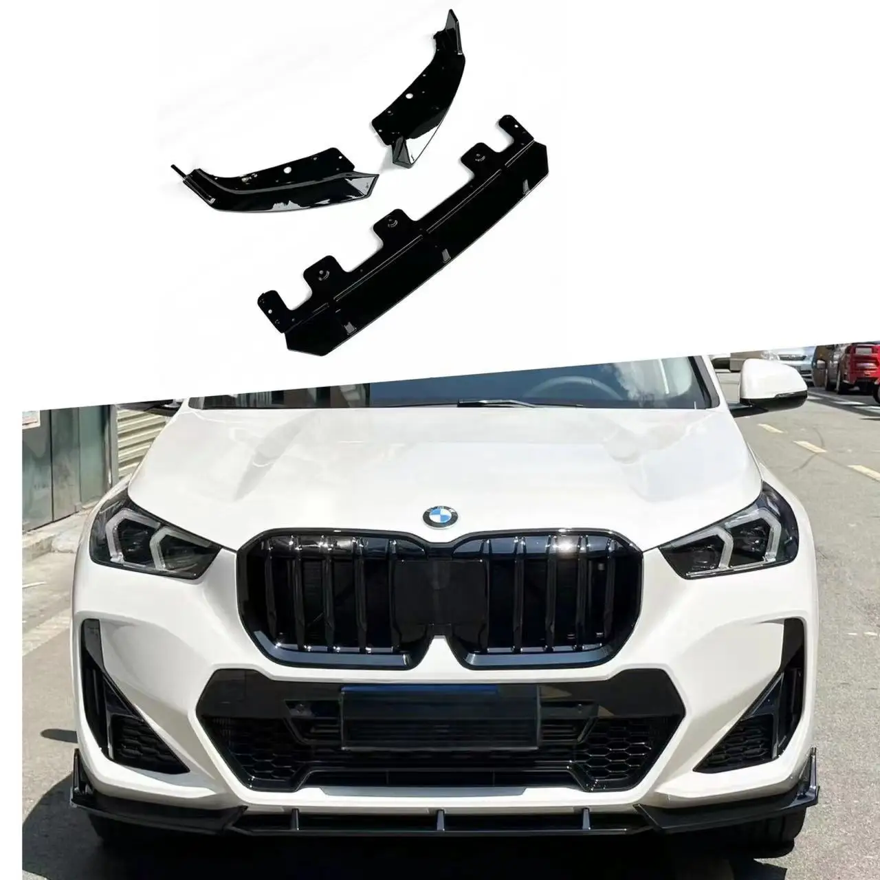 

For 23-24 Bmw Halo Sport X1 U11 3-segment Original Car Hole Installation With Front Lips Body Kit