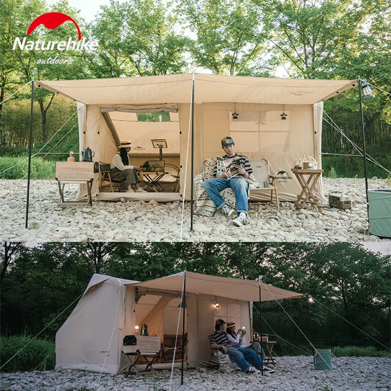 Naturehike キャンプエアテント 約13,2m² Naturehike-屋外キャンプテント,20㎡,3〜4人用,防風性 - AliExpress