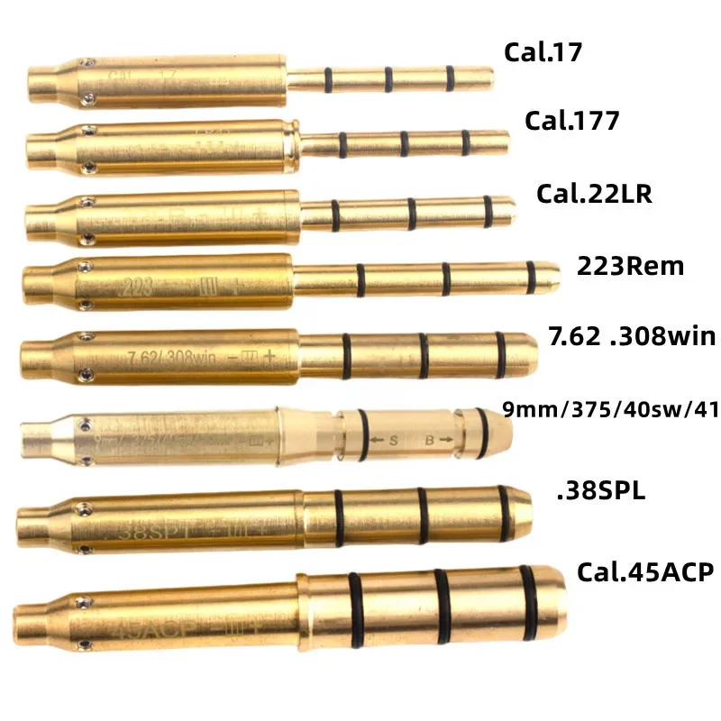 Laser Bore Sight Hunting .22LR Long Rifle for 9mm.38spl/.177/.223Rem/10mm 40S&W Cal Glock 43 17 19 AK47 74