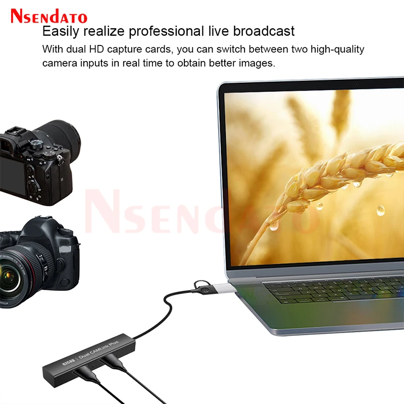 Ezcap316 4k USB C Dual HDMI Video Capture Grabber Card 1080p 60fps HDMI to USB Type C Video Recorder Box For PS5 PC Live Stream