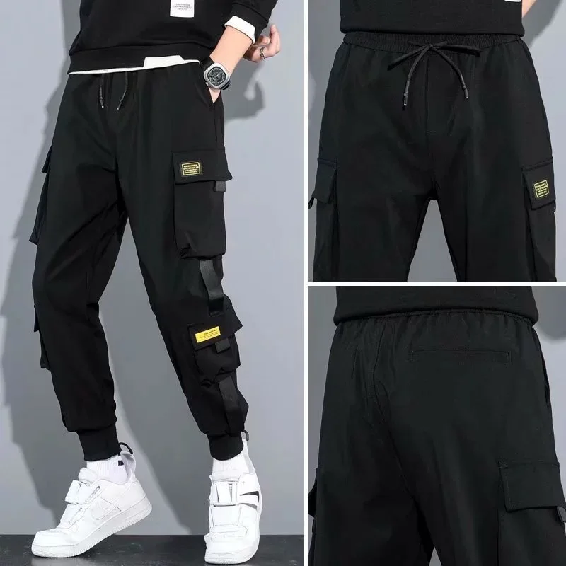 Stylish Casual Solid Flap Pocket Multi-Pocket Cargo Pants