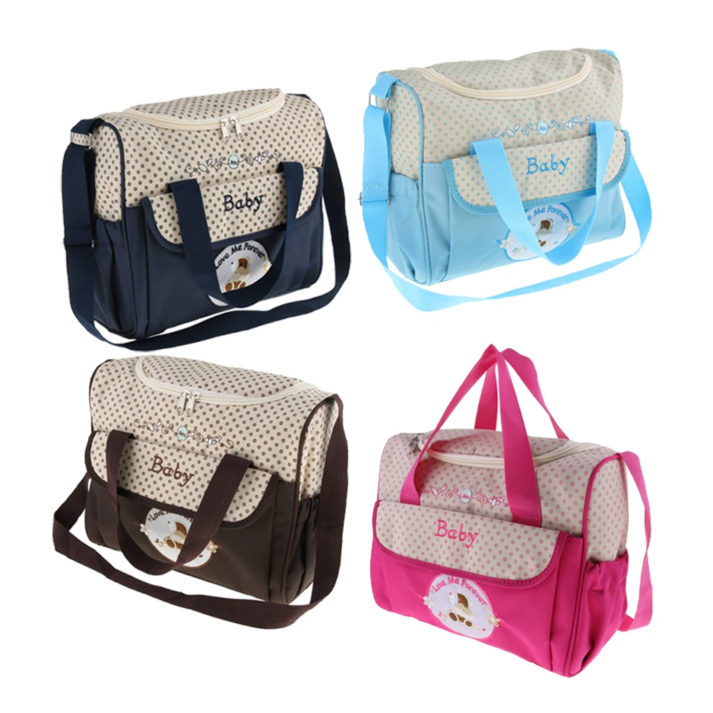 Mummy Shoulder Bag with Bottle Holder Baby Nappy Diaper Bag Set Waterproof Changing Pad for Newborn Maternity Mummy Shoulder Bag with Bottle Holder Baby Nappy Diaper Bag Set Waterproof Changing Pad for Newborn Maternity