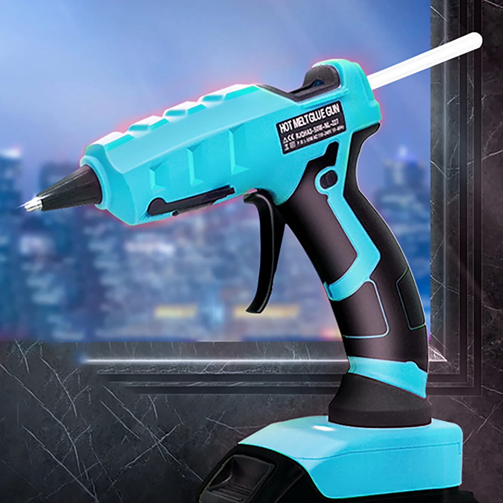 Pistolet a colle,Pistolet à colle sans fil avec 30 bâtons de colle de ...